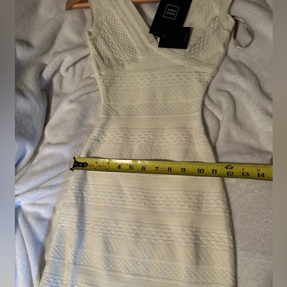 Hervé Léger Esti jacquard-effect bandage white gown - Picture 13 of 13